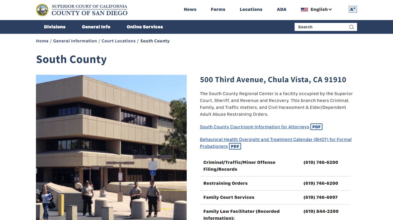 South County | Superior Court of California - County of San Diego